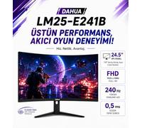 Dahua 24.5" FHD Gaming Monitor (LM25-E241B) - 240Hz, 0.5ms Response Time, IPS Panel, Adaptive Sync, HDR10, 85% NTSC, HDMI 2.0 & DP 1.4, Eye Care