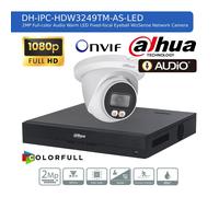 DAHUA 2MP CCTV SECURITY 1080P COLORVU CAMERA AUDIO SYSTEM NIGHTVISION OUTDOOR HD
