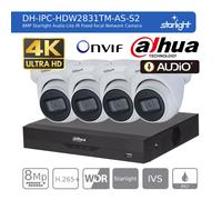 DAHUA 4K CCTV SECURITY SYSTEM 8MP AUDIO MIC CAMERA COLORVU OUTDOOR NIGHT VISION