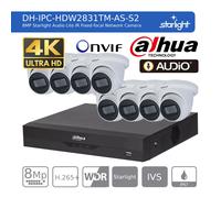 DAHUA 4K CCTV SECURITY SYSTEM 8MP AUDIO MIC CAMERA COLORVU OUTDOOR NIGHT VISION
