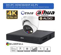 DAHUA 4K IP CCTV SECURITY 8MP COLORVU HD CAMERA AUDIO SYSTEM NIGHTVISION OUTDOOR