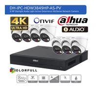 DAHUA 4K IP CCTV SECURITY 8MP COLORVU HD CAMERA AUDIO SYSTEM NIGHTVISION OUTDOOR