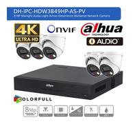 DAHUA 4K IP CCTV SECURITY 8MP COLORVU HD CAMERA AUDIO SYSTEM NIGHTVISION OUTDOOR