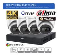 DAHUA 4K MOTORORISE IP CCTV SECURITY 8MP COLORVU CAMERA AUDIO SYSTEM NIGHTVISION