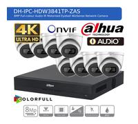 DAHUA 4K MOTORORISE IP CCTV SECURITY 8MP COLORVU CAMERA AUDIO SYSTEM NIGHTVISION
