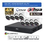 DAHUA 8MP IP CCTV SECURITY 4K COLORVU HD CAMERA AUDIO SYSTEM NIGHTVISION OUTDOOR