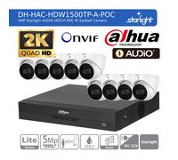DAHUA CCTV SECURITY SYSTEM 2K 5MP AUDIO MIC CAMERA COLORVU OUTDOOR NIGHT VISION