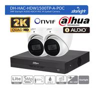 DAHUA CCTV SECURITY SYSTEM 2K 5MP AUDIO MIC CAMERA COLORVU OUTDOOR NIGHT VISION