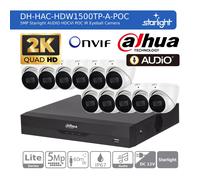 DAHUA CCTV SECURITY SYSTEM 2K 5MP AUDIO MIC CAMERA COLORVU OUTDOOR NIGHT VISION