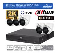 DAHUA CCTV SECURITY SYSTEM 2K 5MP AUDIO MIC CAMERA COLORVU OUTDOOR NIGHT VISION