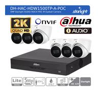 DAHUA CCTV SECURITY SYSTEM 2K 5MP AUDIO MIC CAMERA COLORVU OUTDOOR NIGHT VISION
