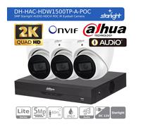 DAHUA CCTV SECURITY SYSTEM 2K 5MP AUDIO MIC CAMERA COLORVU OUTDOOR NIGHT VISION