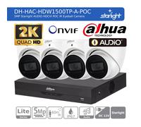 DAHUA CCTV SECURITY SYSTEM 2K 5MP AUDIO MIC CAMERA COLORVU OUTDOOR NIGHT VISION