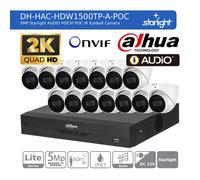 DAHUA CCTV SECURITY SYSTEM 2K 5MP AUDIO MIC CAMERA COLORVU OUTDOOR NIGHT VISION