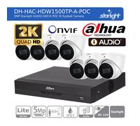 DAHUA CCTV SECURITY SYSTEM 2K 5MP AUDIO MIC CAMERA COLORVU OUTDOOR NIGHT VISION