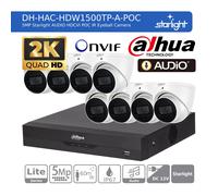 DAHUA CCTV SECURITY SYSTEM 2K 5MP AUDIO MIC CAMERA COLORVU OUTDOOR NIGHT VISION