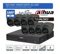 DAHUA CCTV SECURITY SYSTEM 5MP AUDIO MIC CAMERA COLORVU OUTDOOR NIGHT VISION BNC