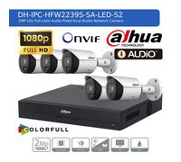 DAHUA CCTV SECURITY SYSTEM AUDIO MIC HD 1080P CAMERA COLORVU OUTDOOR NIGHTVISION