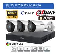 DAHUA CCTV SECURITY SYSTEM AUDIO MIC HD 1080P CAMERA COLORVU OUTDOOR NIGHTVISION