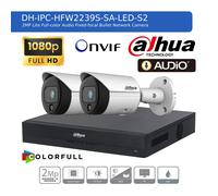 DAHUA CCTV SECURITY SYSTEM AUDIO MIC HD 1080P CAMERA COLORVU OUTDOOR NIGHTVISION