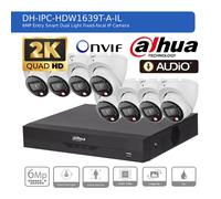 DAHUA IP CCTV SECURITY SYSTEM 6MP AUDIO MIC CAMERA 2K HDMI OUTDOOR NIGHT VISION