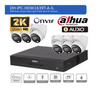 DAHUA IP CCTV SECURITY SYSTEM 6MP AUDIO MIC CAMERA 2K HDMI OUTDOOR NIGHT VISION