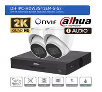 DAHUA IP PoE CCTV SECURITY SYSTEM 5MP AUDIO MIC AI 2K CAMERA OUTDOOR NIGHTVISION