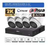 DAHUA IP PoE CCTV SECURITY SYSTEM 5MP AUDIO MIC AI 2K CAMERA OUTDOOR NIGHTVISION