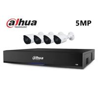 DAHUA KIT 5MP HDCVI IR 30M Bullet Camera Built-in-Mic 3.6mm & 8ch 4K DVR