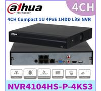 Dahua NVR4104HS-P-4KS3 4K 12MP SMD+ 4CH 4PoE 1SATA AI NVR Network Video Recorder