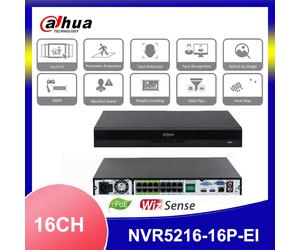 Dahua NVR5216-16P-EI 16CH 16PoE 2SATA 4K WizSense NVR AI 32MP Net Video Recorder