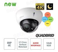 Dahua Outdoor HAC-HDBW2802R-Z Starlight Audio Motorised Camera 4 in 1 8MP