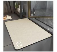Dai Lufei Bath mat,Diatomaceous Super Absorbent Bathtub mat Fast Quick Drying Non-Slip Shower Mat Bath Stone Mat Bathroom Floor Mat, Machine Washable (beige, 40 * 60)