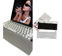 DAIDAILI 3D Raised Custom Keys Cover for Press-on/Stick-on/Fake Nails Typewriter Help,Ergonomic Typing Aid for Long Nails,Fit MacBook Laptop Pro13/14/15/16 inch, Air 13/15 inch,(White)