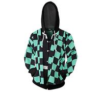 Daiendi Tanjirou Kamado Costume Anime Demon Men's Sweatshirt Hashira Cosplay Hoodies Halloween Carnival XXL
