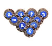 daier 10 X Sanding Sandpaper Flap Wheel Disc, 80# Grit, Corundum Abrasives, Silver, Compatible with Dremel Shank Rotary Tools, 31.5X10X3.17mm(DiaXHXShank Dia), 10 PCs