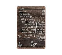 DAIERCY Butterfly Tin Signs Memorial Gifts Remembering Sympathy Heaven I was Supposed Funny Vintage Metal Sign Plaqu Poster Wall Art Pub Bar Kitchen Garden Bathroom Home Decor, 8x12 inches