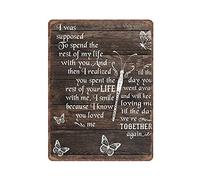 DAIERCY Butterfly Tin Signs Memorial Gifts Remembering Sympathy Heaven I was Supposed Funny Vintage Metal Sign Plaqu Poster Wall Art Pub Bar Kitchen Garden Bathroom Home Decor,12x16 inches