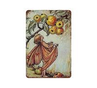 DAIERCY Crab Apple Flower Fairies of The Autumn Retro Metal Tin Sign Retro Wall Decor Vintage Kitchen Baking Tin Sign for Home Wall Decor Gifts 20x30cm