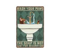 DAIERCY Metal Sign Wash Your Hand The Soap Is Not Just for Decoration Bathroom Decor Tin Signs Vintage Bar Man cave Garage Kitchen Home Wall Art Decor 140x200 mm