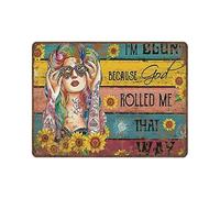 DAIERCY Retro Thick Metal Tin Sign-I’m Blunt Because God Rolled Me That Way Tin Sign -Novelty Posters，Home Decor Wall Art，Funny Signs for Home/Kitchen/Garage/Man Cave，Size 5.5X8 inches