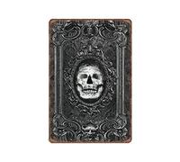 DAIERCY Skull Wicked Eve Tin Signs Funny Vintage Metal Sign Plaqu Poster Wall Art Pub Bar Kitchen Garden Bathroom Home Decor, 140x200 mm
