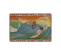 DAIERCY Surfing Skeleton Everything Will Kill You So Choose Something Fun Tin Signs Funny Vintage Metal Sign Plaqu Poster Wall Art Pub Bar Kitchen Garden Bathroom Home Decor, 140x200 mm