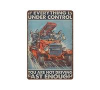 DAIERCY Vintage Thick Metal Tin Sign-Firefighter If Everything is Under Control You're Not Going Fast Enough -Home Decor Wall Art,Funny Signs for Home/Kitchen/Garage/Man Cave,Size 8x12 inches