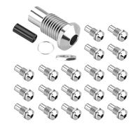 DaierTek 20pcs 3MM Diode LED Light Holder Chrome Brass Prominent Bezel 6mm Dia. Screw Panel Mount