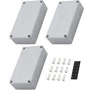 DaierTek 3pcs 125B / 1590N1 Aluminum Guitar Effect Pedal Enclosure Metal Stomp Box Enclosure Unfinished 122x66x39.5mm with Rubber Feet