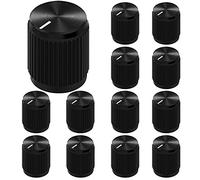 DAIERTEK Guitar Effect Pedal Knob Metal Black Potentiometer Knob Anodized Aluminum Amp Pot Knob with Set Screw 1/4-13Pack