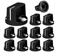 DAIERTEK Guitar Pedal Knobs 6.35MM Davies 1510 Control AMP Effect Pedal Knob 1/4 with Set Screw for Electric Guitar Potentiometer Black - 12PCS