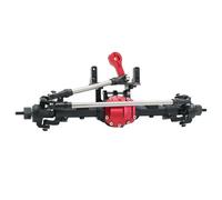 DAIHAOEE For SCX10 II Aluminum Alloy CNC Front Rear Axle Set 30T/8T For 1/10 RC Crawler for Axial AR44 90047 90046 AX90060 Builders Kit Upgrade(Black Front Axle)