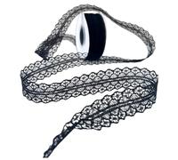 Daihellenstone 1.2 Inch Wide 25 Yard Lace Trim Ribbon Vintage Pattern Black Roll Ribbons for Gift Wrapping Wedding Decoration DIY Crafts Sewing